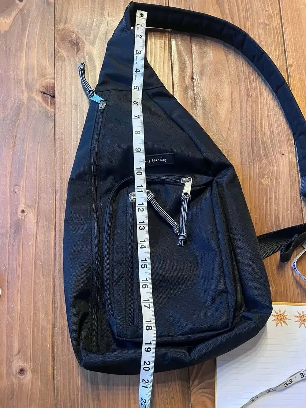 Vera Bradley Sling Backpack Black Reactive
